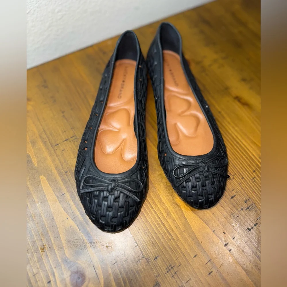 Lucky Brand Woven Leather Ballet Flats Boho Chic‎ Soft Girl Minimalist- 7.5